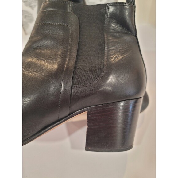 Vince Camuto Leather Ankle Boots Women Size 8.5 M Heel Round Toe Slip On - Picture 6 of 16